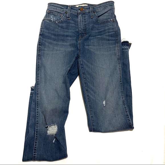 Madewell Curvy High-Rise Skinny Jeans Drop Step-Hem Edition Size 26 - Picture 5 of 6